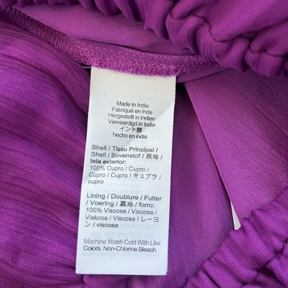 J Crew Skirt Gwyneth Layered Slip Skirt Purple Crinkle Chiffon Size Large Midi - Picture 5 of 8